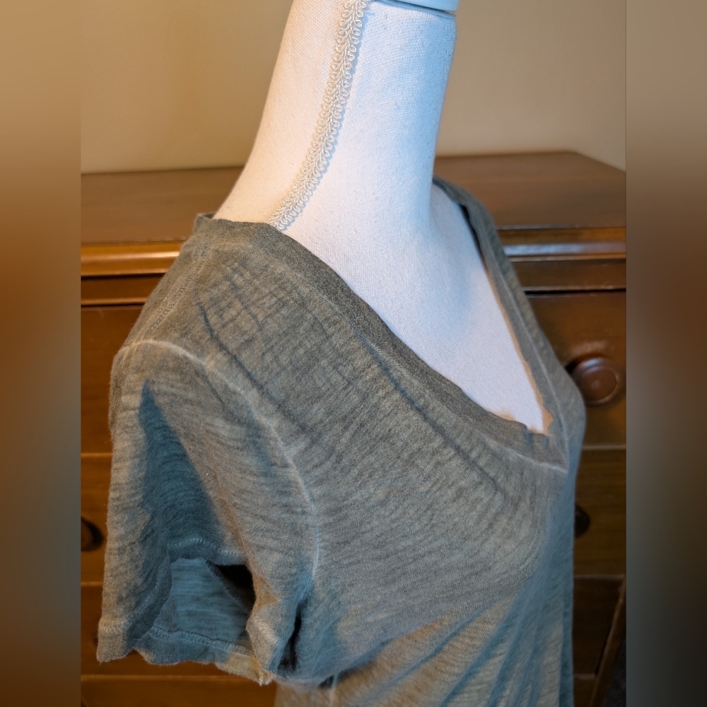 Express Green Cotton Heathered Burnout t-shirt Sz Large - Picture 8 of 11